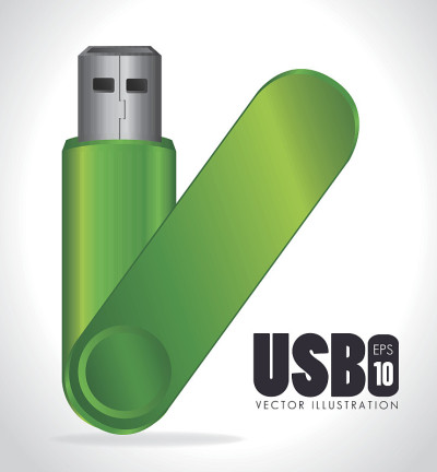USB设计，矢量插图。