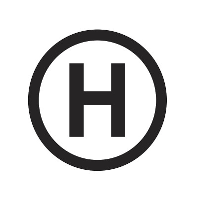 基本字体为字母H图标插图设计