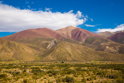 安地斯山脉的景色，Valle Hermoso