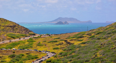 瓦胡岛全景风景