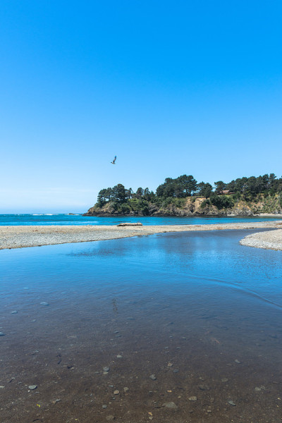 加州门多西诺的海湾