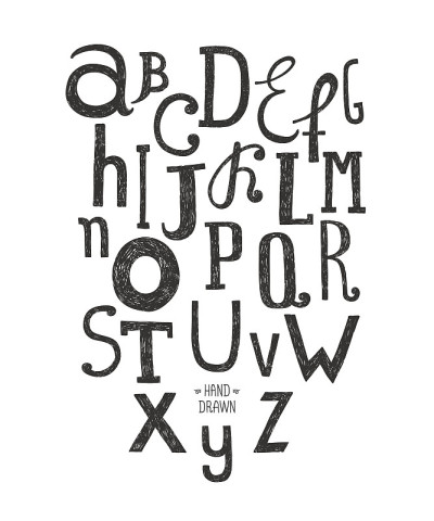 矢量手绘字母