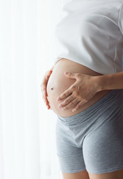孕妇要生孩子了。母亲的概念