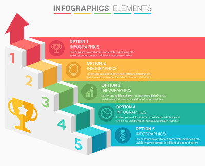INFOGRAPHICS element abstract design the number to
