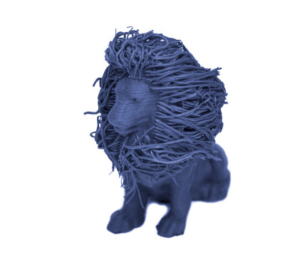 3d打印机打印的物体在白色背景上隔离
