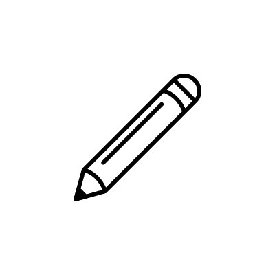 铅笔图标设计矢量模板插图