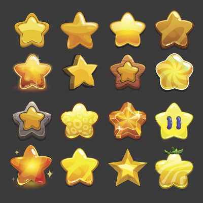 卡通矢量星形图标集