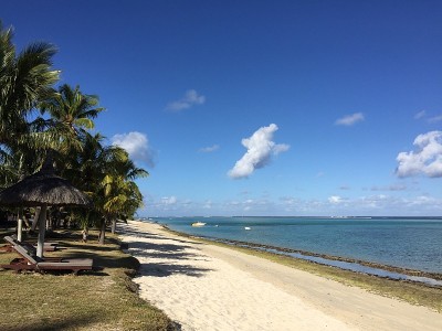 海滩场景在Le Morne