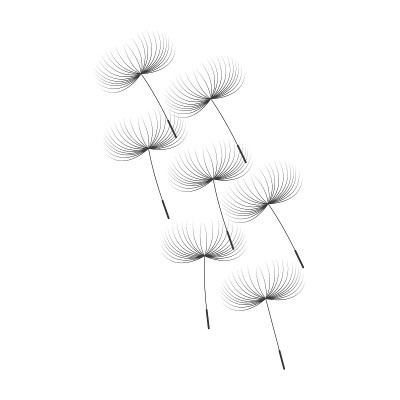 Dandelion seed icon. Vector on white background.