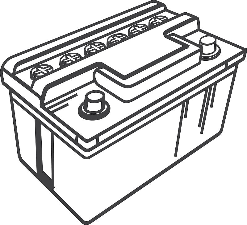汽车电池图标-插图