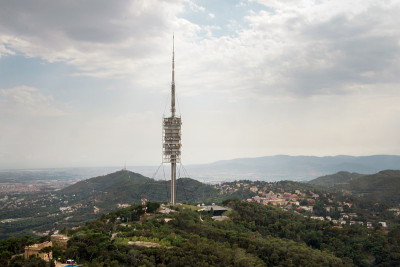 巴塞罗那的Torre de Collserola电视塔