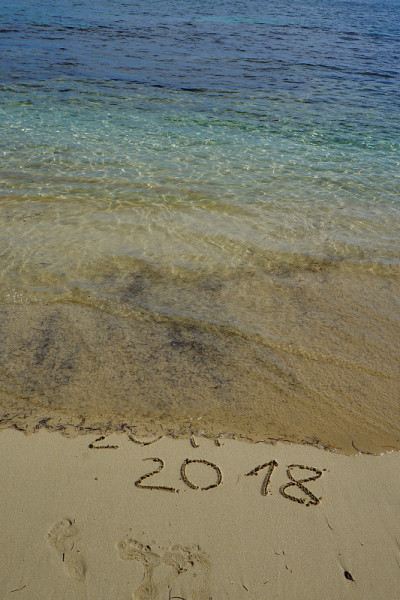 2018年和2017年在沙滩上