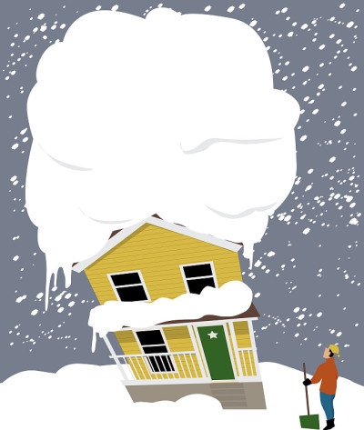 清除屋顶上的积雪
