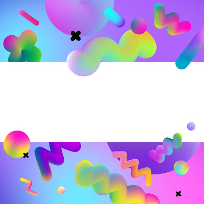 抽象创意孟菲斯模拟横幅
