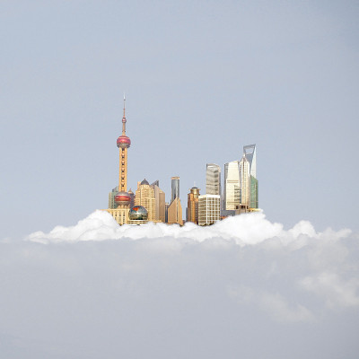 云中的现代建筑