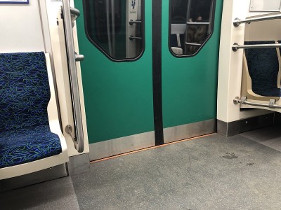 地铁,火车,座位,绿、蓝、视角