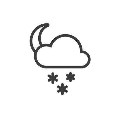 有雪的月亮图标