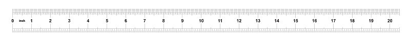 Ruler 20 inches, Imperial and Metric sistem size i