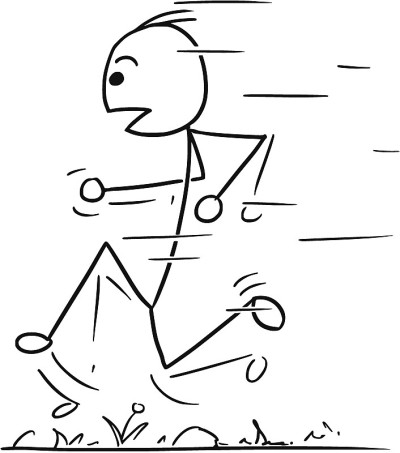 快跑人的矢量Stickman卡通