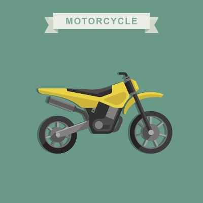 向量motoctoss自行车。