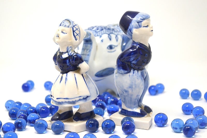 代尔夫特蓝色figurines-divorce