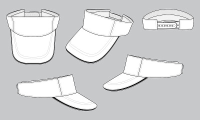 Sun Visor Cap for Template