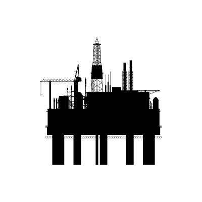 化工厂剪影工业建筑
