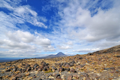 Ngauruhoe山和火山景观，新西兰