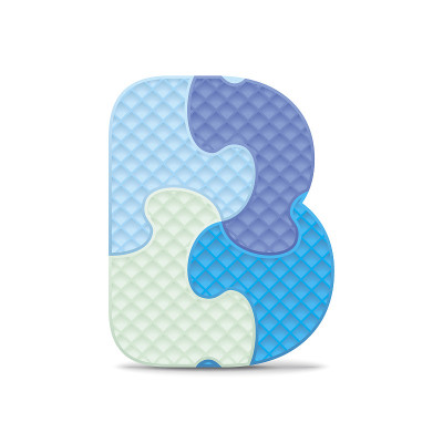 向量字母B写的字母拼图