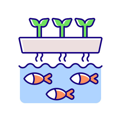 Aquaponics RGB颜色图标