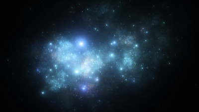 抽象的分形图看起来像星系