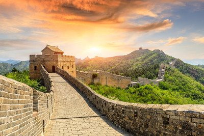 中国的长城在金山岭