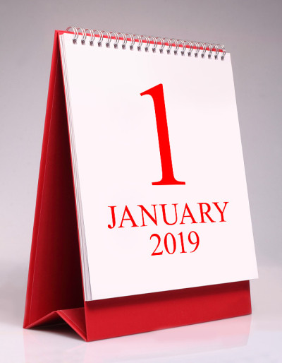 2019年简易台历。