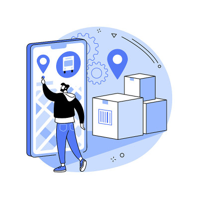 服务后跟踪抽象概念矢量插图。