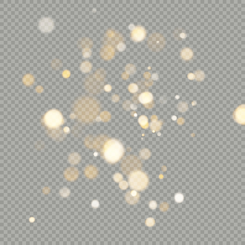 Effect of bokeh circles isolated on transparent ba