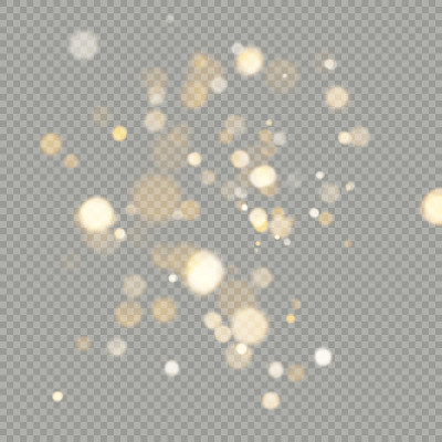Effect of bokeh circles isolated on transparent ba