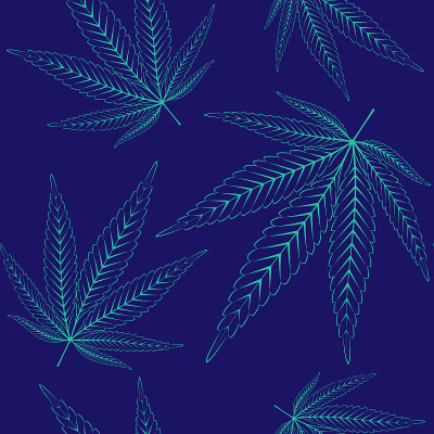 麻叶无缝重复矢量图案