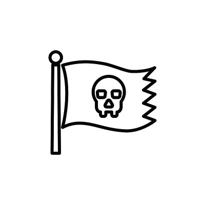 插图矢量图形的海盗图标模板