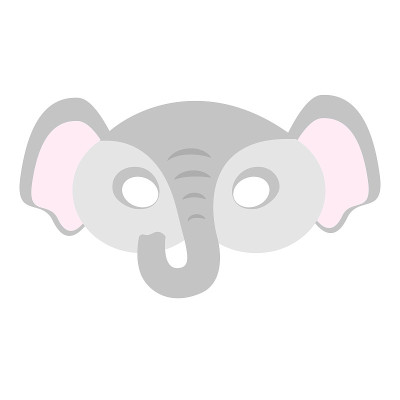 嘉年华面具动物非洲大象插图