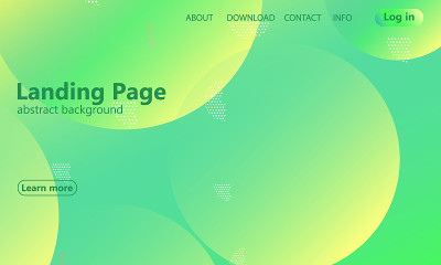 Website landing page. Geometric background.