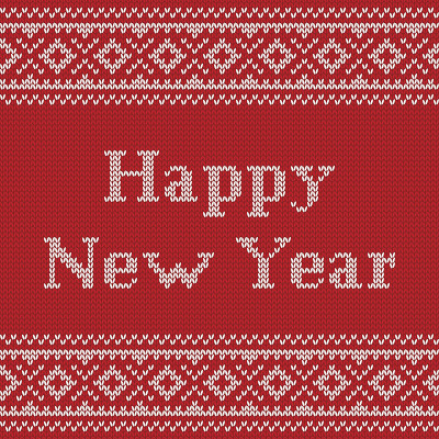 针织无缝模式。编织新年设计。矢量插图。