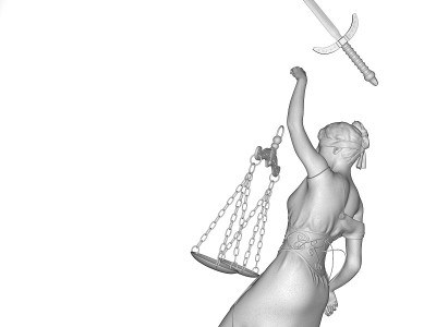 破碎的正义女士3d渲染