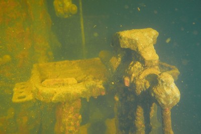 Famous wreck ship Fujikawa maru in Truk lagoon