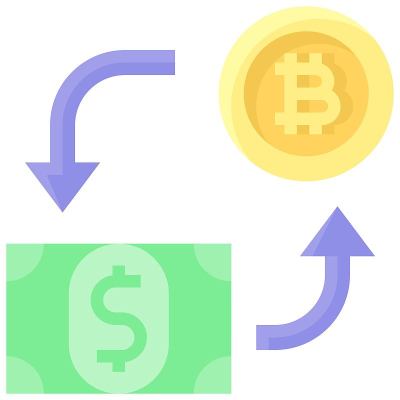 比特币交易所图标，加密货币相关向量
