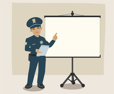警察发表演讲