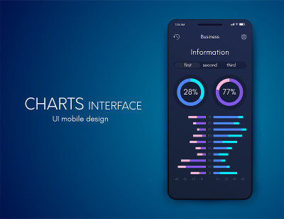 Fitness app. Ui ux design. UI design concept with 