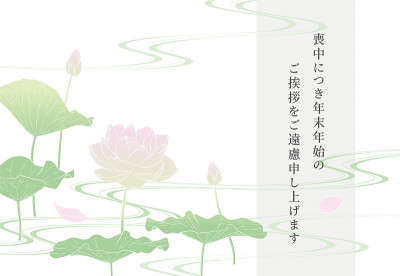 悼念明信片荷花插图