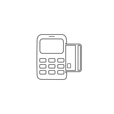 向量信用卡机线图标