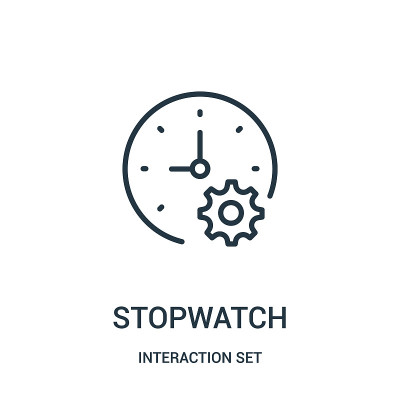 stopwatch icon vector from interaction set collect