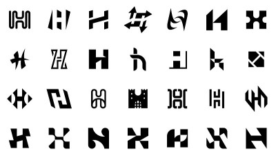 抽象标志集合与字母H